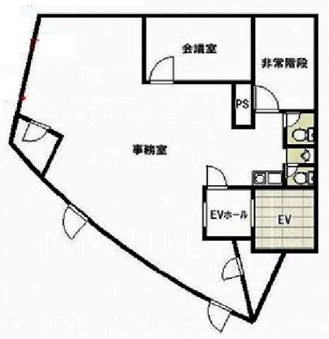 なんば 貸店舗事務